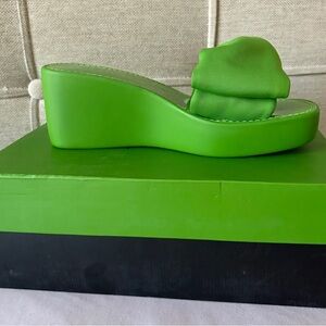Kate Spade Vibrant Green Wedge Sandals